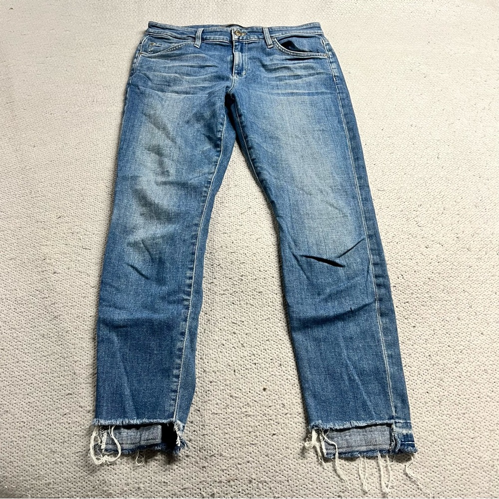 Joe’s Jeans Ex-Lover Boyfriend Ankle Medium Wash Raw Hem Jeans Size 28 EUC